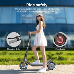 Adult Folding 350W/10.2AH Electric Scooter 30KM Range High Speed E-Scooter + APP