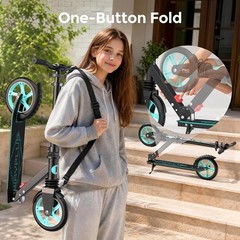 Lightweight Scooter for Kids, Teens & Adults, ABEC9 Bearings