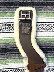 Total Saddle Fit -STRETCHTEC Western Cinch – 32” Brown/ Fleece Liner