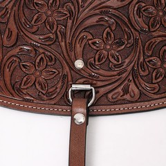 60KK Comfytack Horse Saddle Flank Cinch Girth Handtooled Leather W/ Billets