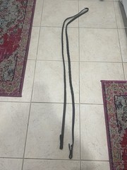 GUC Nunn Finer Rubber Lined Fancy Stitched Raised Laced Reins, Full sized Havana