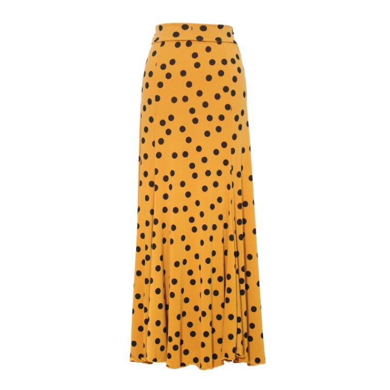 FF-2501 Spain High-Waist Skirt, Mustard (Mail ok for 1)