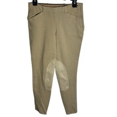 Dover Saddlery Riding Sport Cotton Stretch Beige Knee-patches Breeches size 28