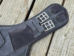 Devoucoux GT Option Black Padded Belly Guard Stud Dressage Girth – 24″-60cm EUC!