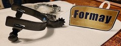 FORMAY Western Black Steel Horse Riding Youth Spurs Pair W/ Rowel