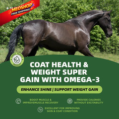 Nutramount Horse Weight Gain Supplement – Omega-3 Flaxseed Formula, Box