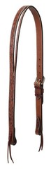 Floral Carved Belt Headstall, Chestnut