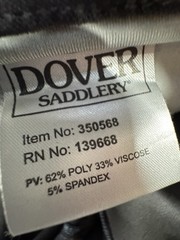 Dover Saddlery Riding Breeches Pants SZ 30 Equestrian Gray Green Stretch G44