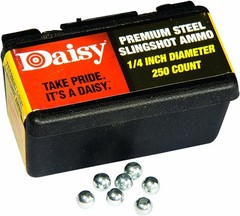 Daisy POWERLINE, Premium Steel Slingshot Ammo, 1/4 inch 250 Count