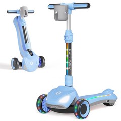 Commugo Electric Scooter Kids Light-Up Wheels Lean-to-Steer 5 mph 3-12 Years