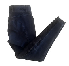 Romph Full Seat Breeches Equestrian Riding Pants Blue/Blk Animal Print Size 24R