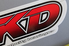 FKD Skateboard Bearings Fast Clear Black Red Z84D Vintage Skateboarding STICKER