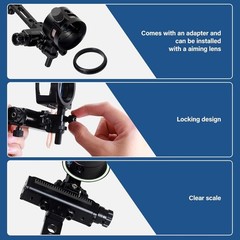 Archery Compound Bow Sights – 1 pin or 5 pins Bow Sight with 8X Scope Lens Right
