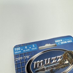 New Muzzy Broadheads x5 pack 100 grain Blades Trocar Tips Archery 209-3W Lot