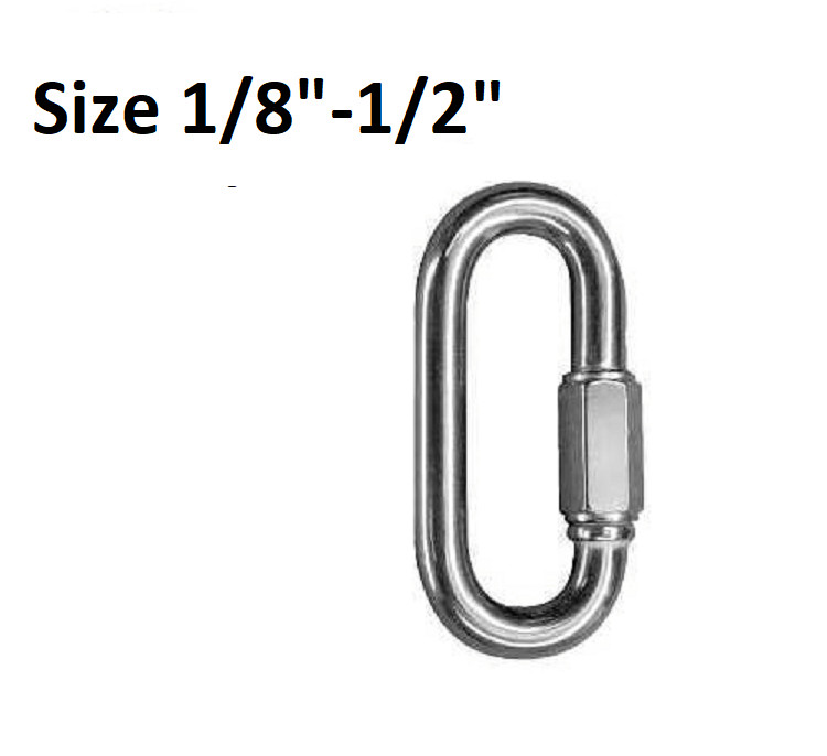Carabiner Quick link Strap Connector Steel Chain Repair Shackle D Shape