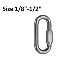 Carabiner Quick link Strap Connector Steel Chain Repair Shackle D Shape