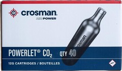 Crosman CO2 Cartridges 40 Cartridge Tank BB Pellet Airsoft Gun Gas12 Gram Bullet