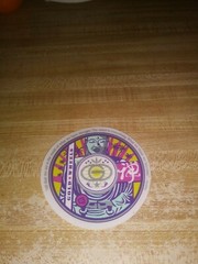 GOLD WHEEL SKATE CO. THE WISE BUDDHA PROPHECY #2 LOGO ROUND SKATEBOARD STICKER