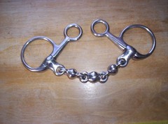 Used Stainless Waterford Boucher Baucher Hanging Cheek Snaffle 5 1/2″ Mouth