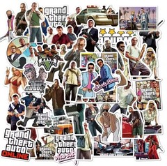 25 Piece Mix Lot 2” GTA Stickers Water Bottles, Waterproof Vinyl