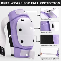 Knee Pads for Women/Men /Youth Skate Pads Adult Knee and Elbow Pads with Wris…
