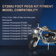 Foot Pegs Footrest Bracket for Coleman BT200X CT200U CT100u 196cc Baja Mini Bike