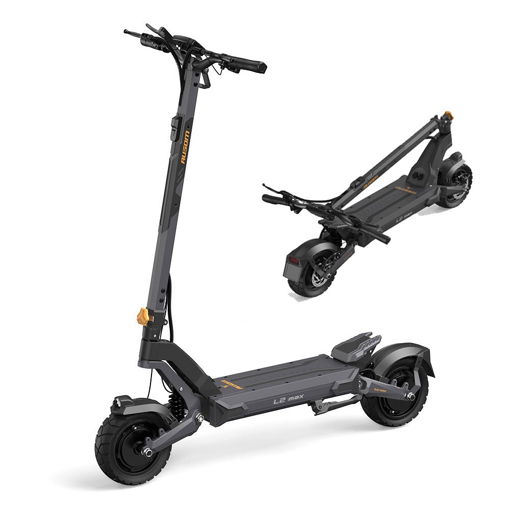 Ausom L2 Max Electric Scooter Adult 2*1000W Folding E-Scooter IP54,56 Miles Rang