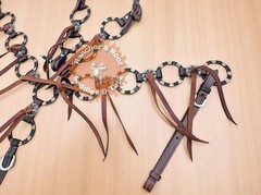 Western Leather Tack Set For Horse | German Silver Ring Tack Set With Fringe