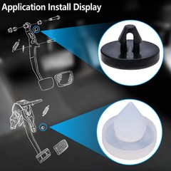 4PCS Brake Pedal Stop Pads, Brake Light Switch Stopper, Brake Switch Pad, Car Tr