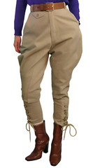 Womens Khaki Cropped Breeches Horse Riding Polo Pants Hunting Jodhpurs Trousers