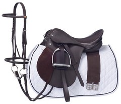 17″ All Purpose English Saddle Package – Leather – Black – Brown – Chestnut