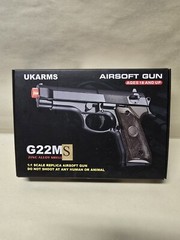 UKArms Metal Spring-Loaded Pistol Airsoft Gun Pistol Silver G22MS