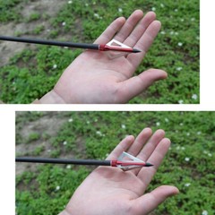 12PCS Archery Broadhead 100grain 3-blade cut 5/6″ ArrowHead Hunting Point Arrows