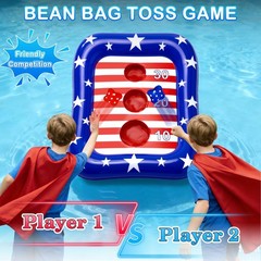 Inflatable Pool Cornhole Game Fun Water Toys for Kids & Adults Summer Party