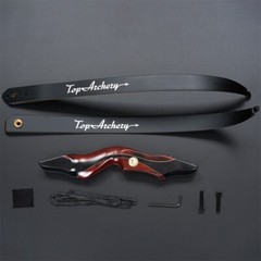60″ Takedown Recurve Bow Wooden Riser American Hunting For Left & Right Hand