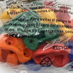 New Jungle Gym Kingdom 25 Rock Climbing Holds 8′ Knotted Rope w/ Hardware DIY
