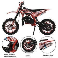 50cc Dirt Bike Pit Bike 2 Stroke Gas Powered Off Road Pull Start for Kids Gift