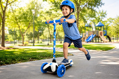 Jurassic 3 Wheel Kids Scooter Tilt to Turn Kick Scooter Wheels Boys Girls Dino