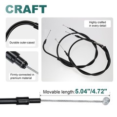 37.38″ Throttle Idle Cable for 20072013 Harley Sportsters XL Models 12″ Bars …