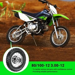 12» Rear Wheel 80/100-12 3.00-12 Tire Inner Tube Assembly For 110cc 125cc SSR