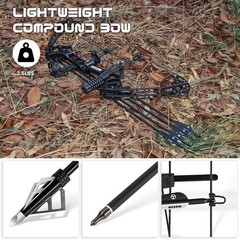Adjustable Compound Bow Set for Adults & Teens, 0-70 Lbs Draw Weight