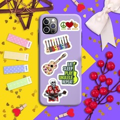 100Pcs Ukulele Stickers for Water Bottle and Laptop – Ukulele Party Supplies …