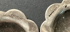 One Pair Vintage Sterling Silver Bridle Loop Conchos 1.25” Diameter