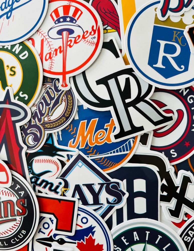 30pcs MLB Baseball Stickers – All 30 Teams Logo – Waterproof Vinyl Stickers