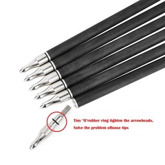 6/12 Pcs Archery Carbon Arrows 500 Spine Practice Hunting Arrows 28/30/31 Inc…