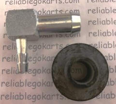 Tank-fitting elbow and grommet (both pieces, sold as set)