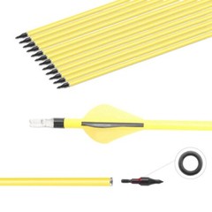 12Pcs 30 Inch Archery Carbon Arrows OD 7.8mm Archery for Compound/Recurve Bow