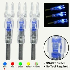 6/12Pc Lighted Nock for Archery Arrows with .244/6.2mm Inside Diameter Led Nocks