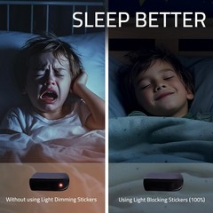 Light Blocking Stickers,2 Sheets Black,100% Blocking(100% Blocking)