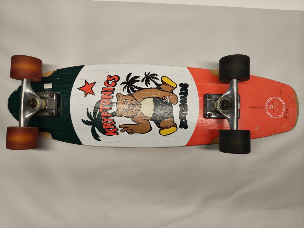 New Kryptonics Cruiser Skateboard 28×8 Party Bear California Drunk Stoned Beach